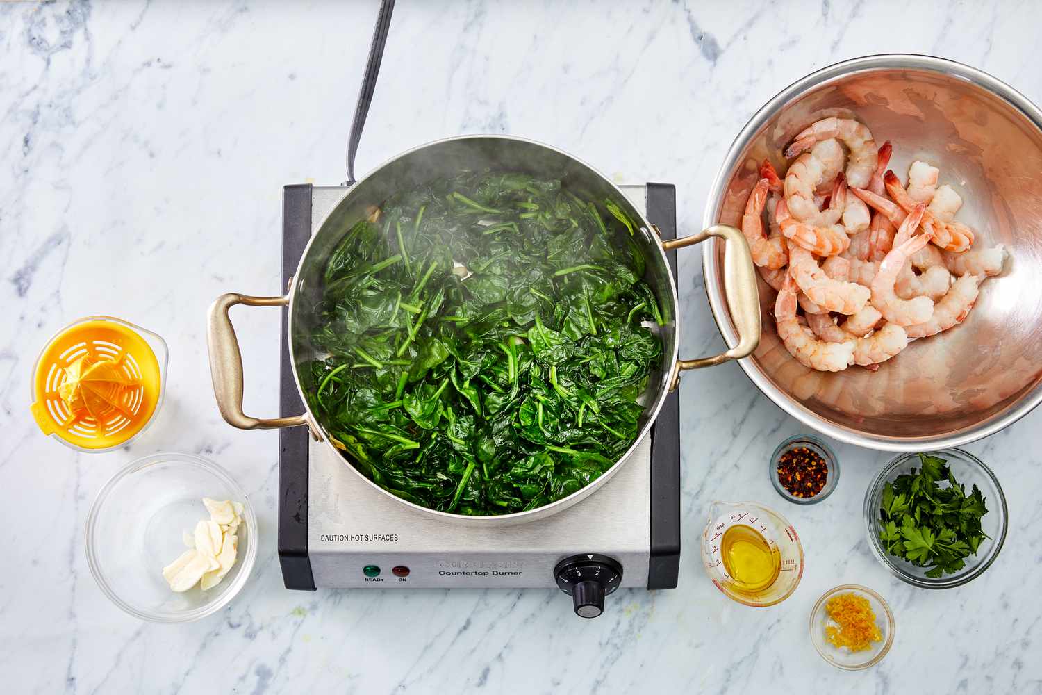 One-Pot Garlic Butter Shrimp and Spinach