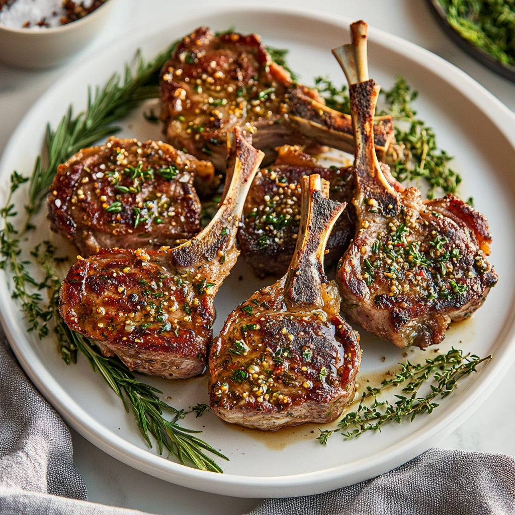 New Zealand Lamb Chops with Rosemary and Garlic