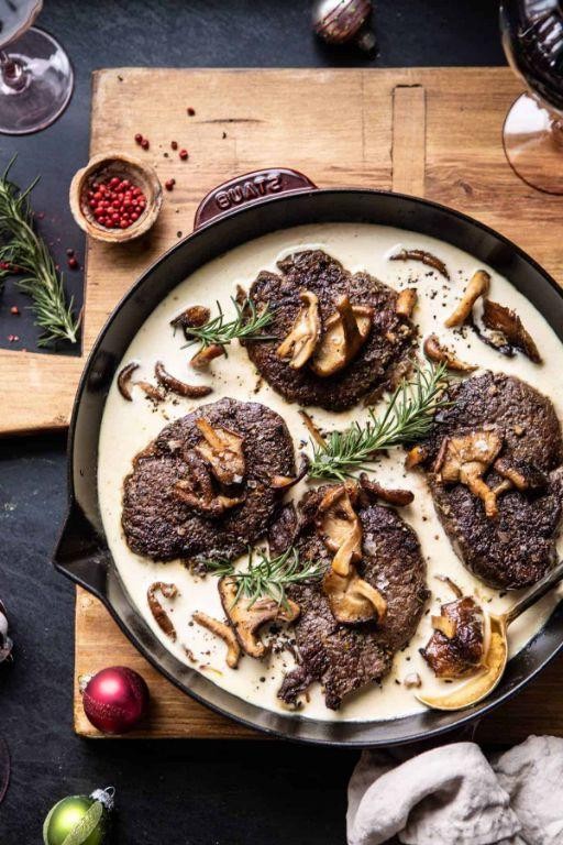 Pan-Seared Beef Medallions with Spiced Mushroom Reduction