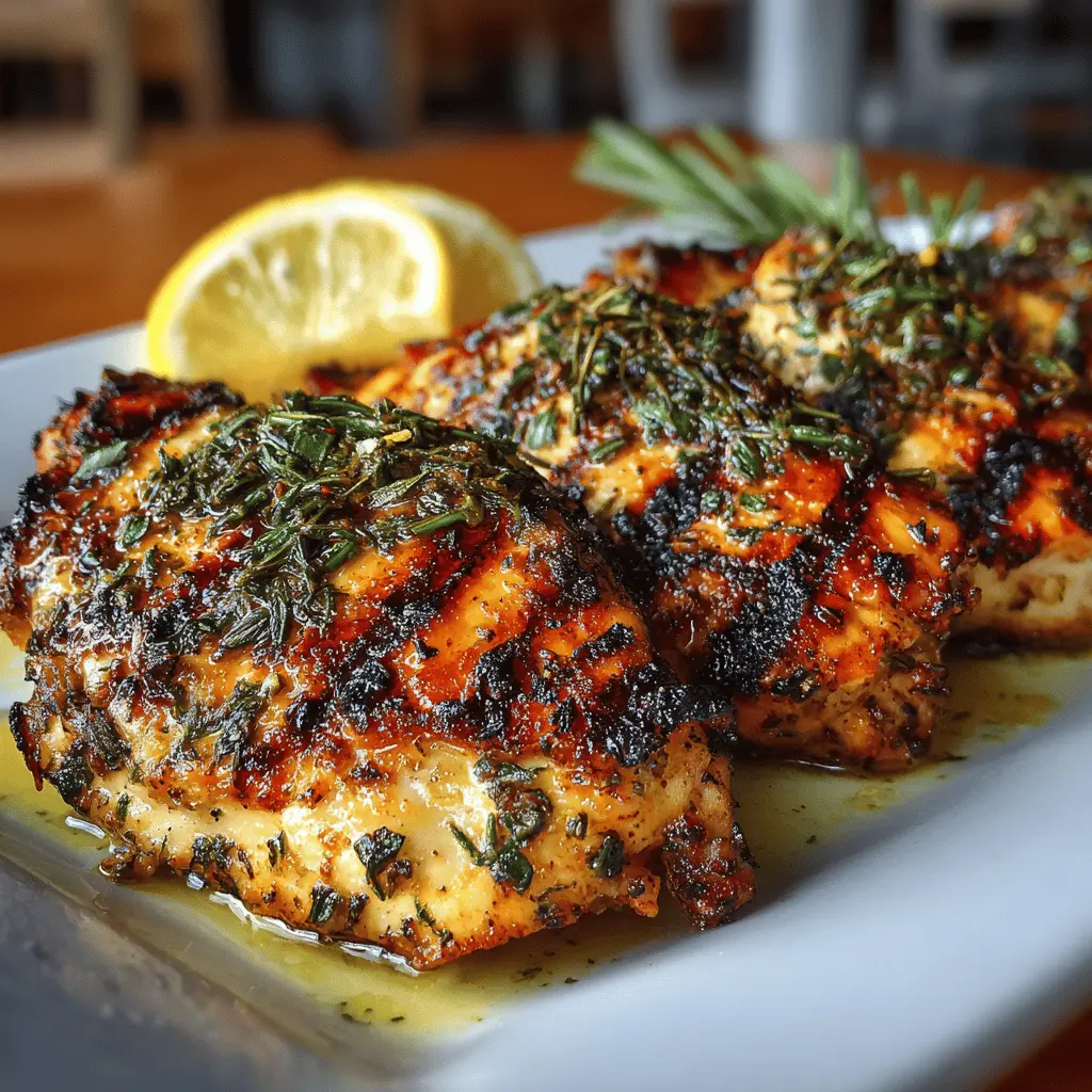Grilled Citrus-Herb Chicken with Teak-Smoked Aromatics