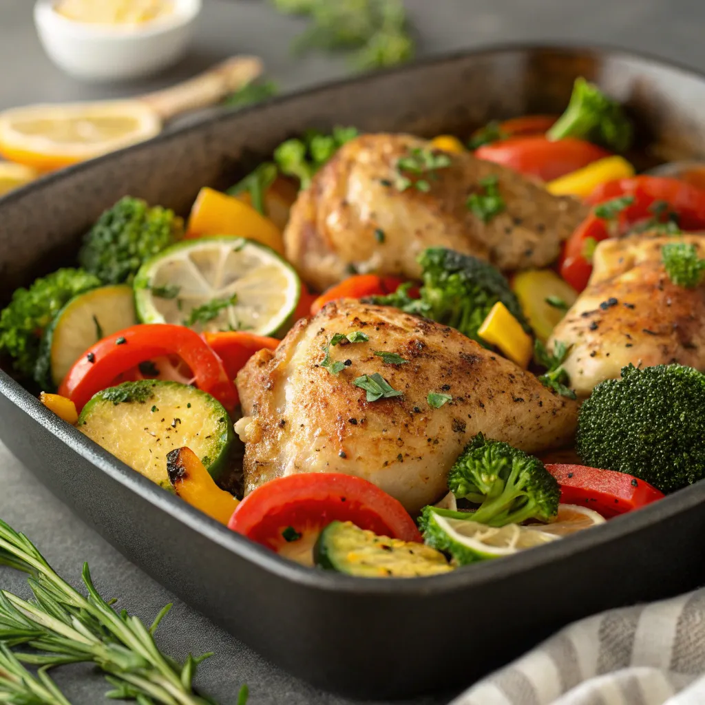 One-Pan Citrus Herb Chicken with Roasted Vegetables