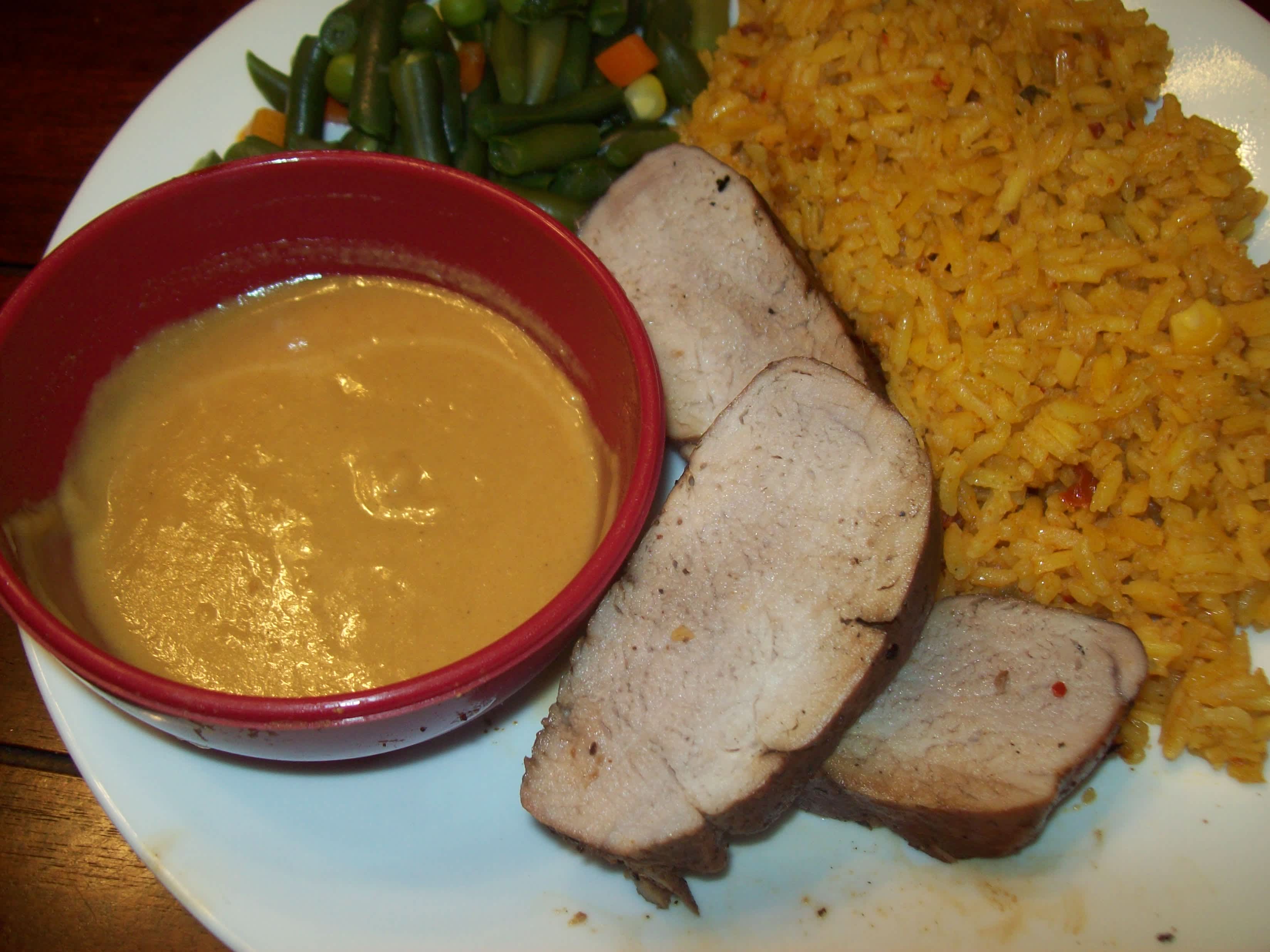 Whiskey-Glazed Pork Tenderloin with Mustard Sauce
