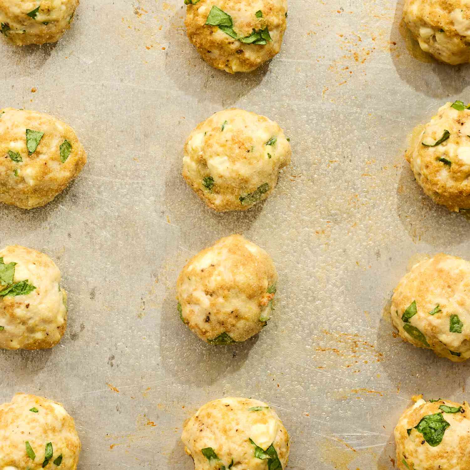Sheet Pan Turkey Meatballs with Sweet Potato Cubes