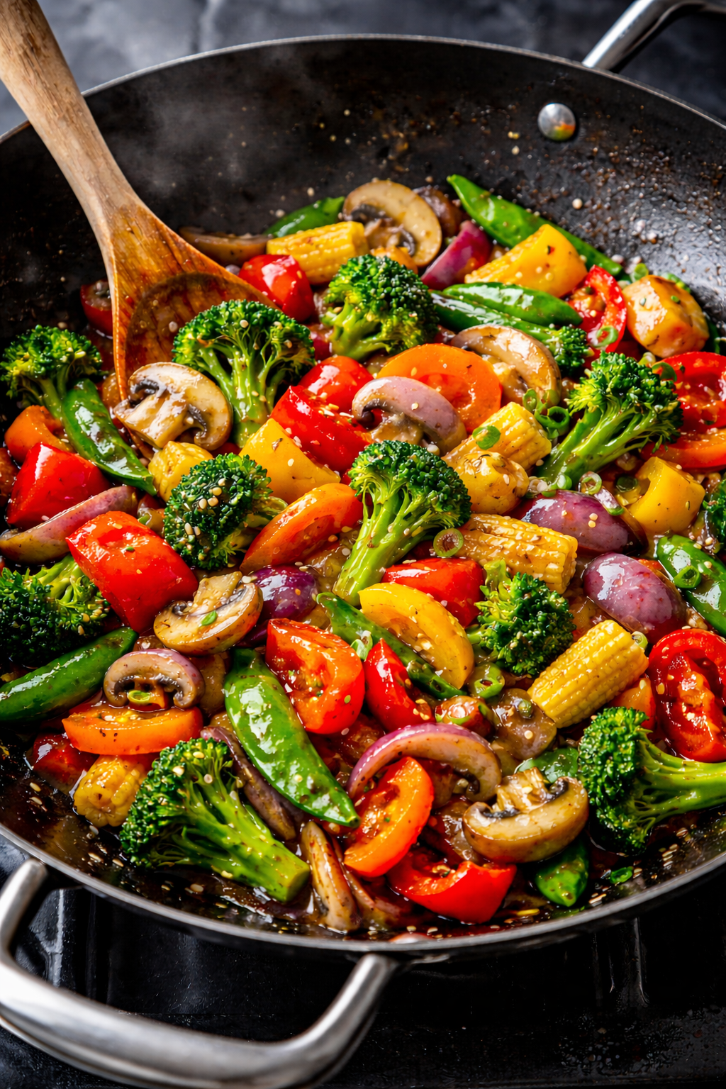 Spiced Vegetable Stir-Fry with Ginger and Sesame