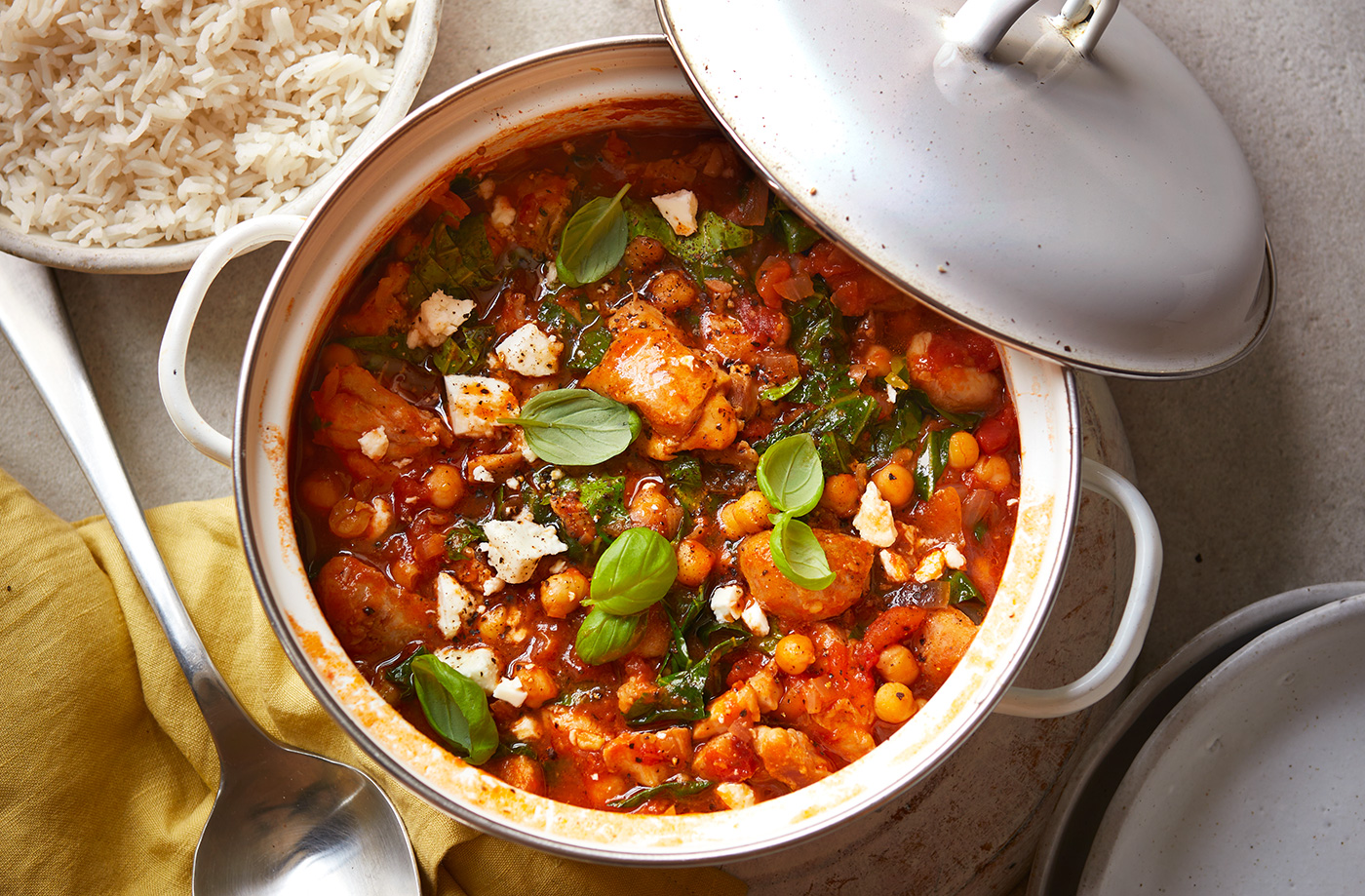 Regional Herb-Steeped Chickpea and Tomato Stew