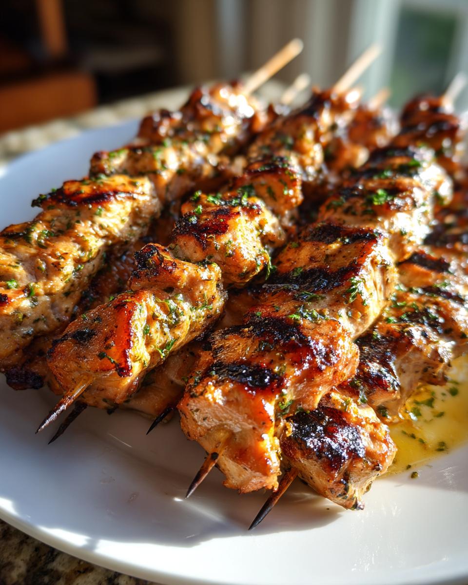 Grilled Claude Lucci Citrus Herb Chicken Skewers