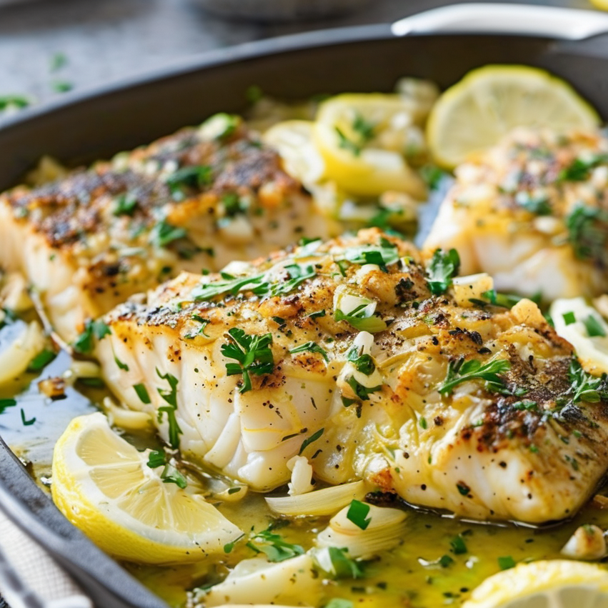 Baked Cod with Garlic-Parsley Crust