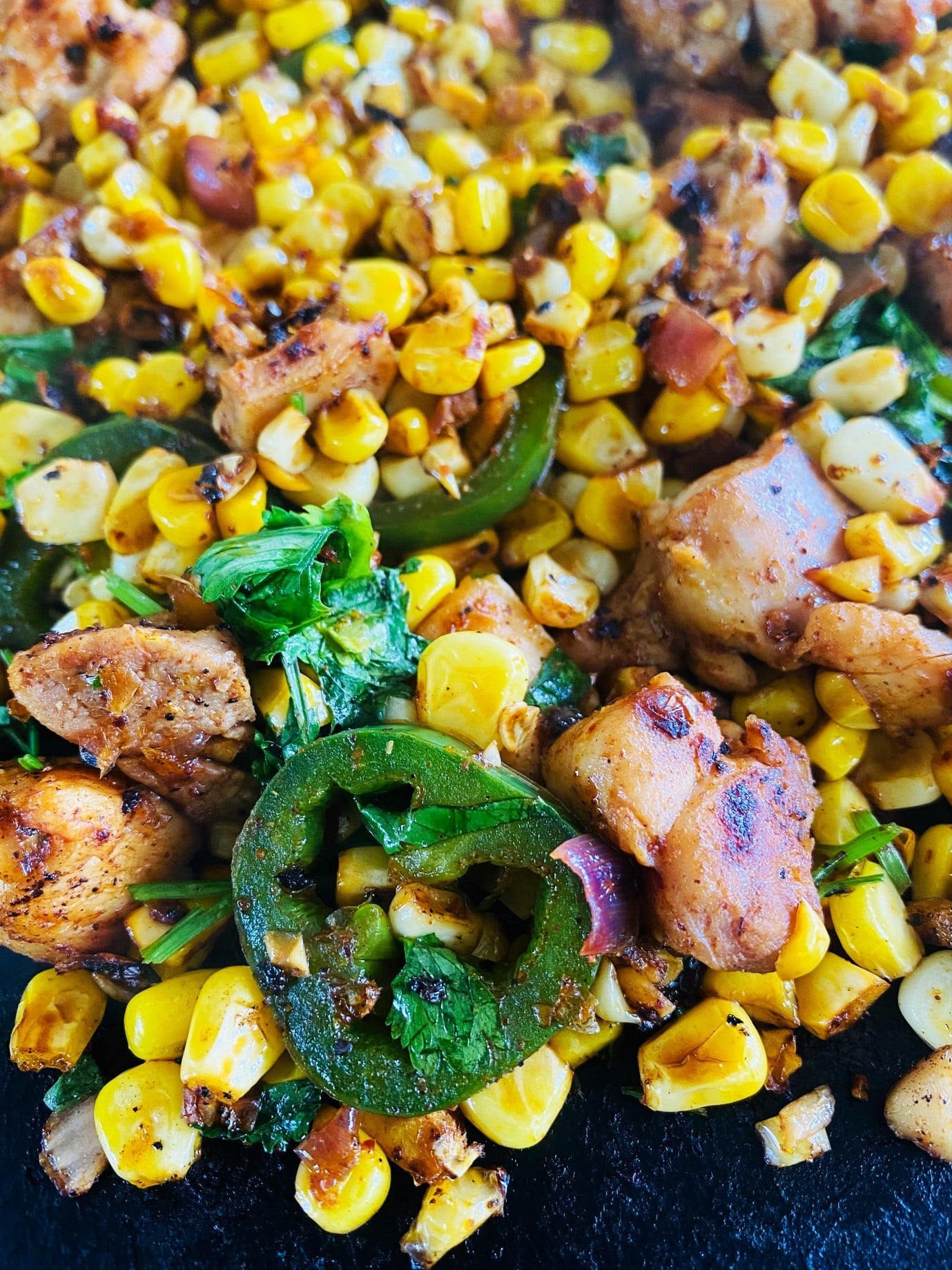 Grilled Jalapeño Lime Chicken with Roasted Corn Salsa