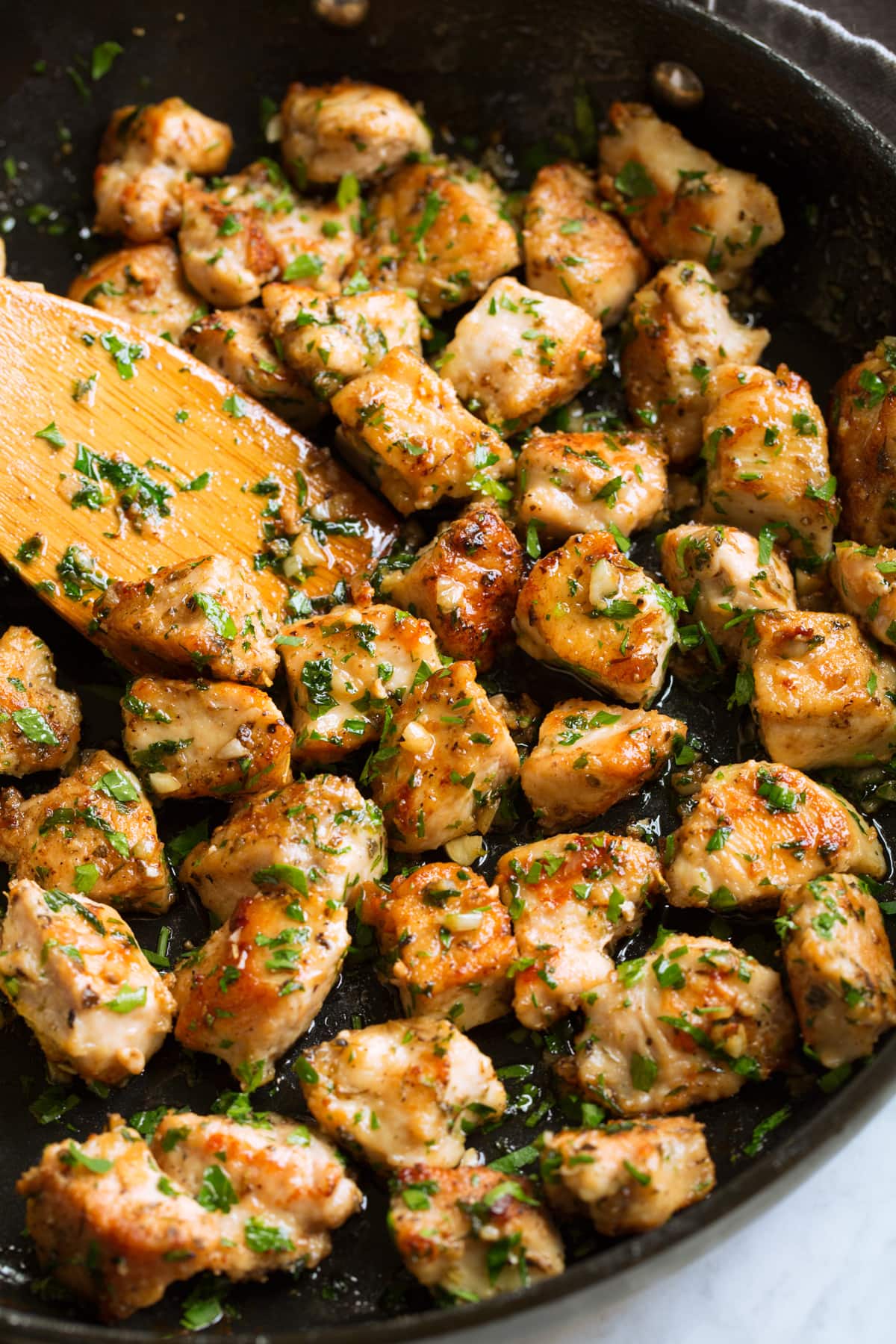 Sautéed Garlic Butter Chicken with Roasted Bell Peppers