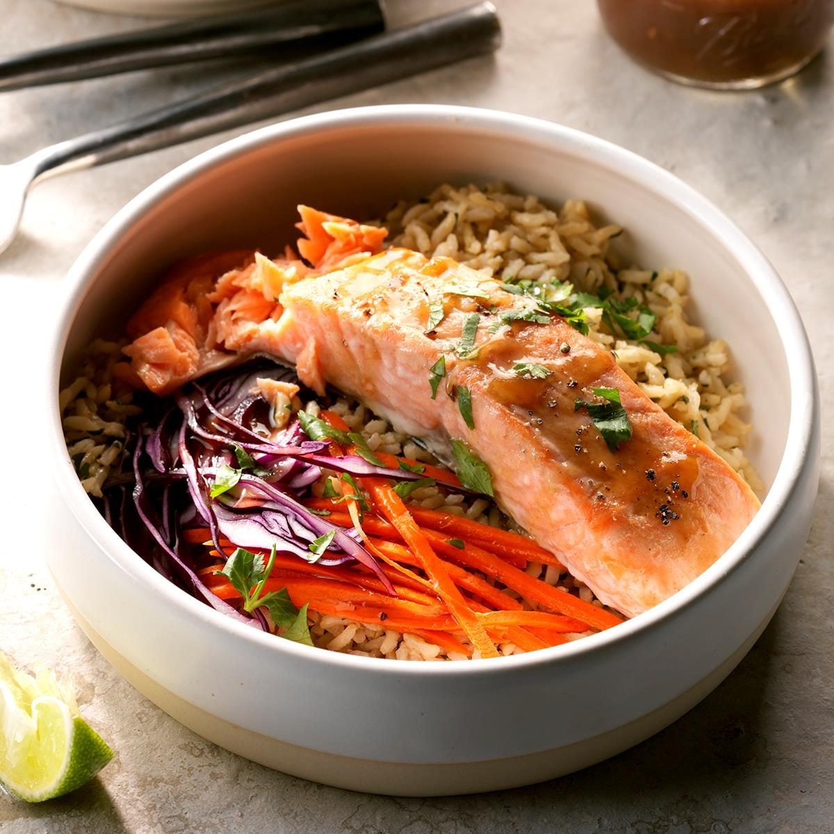 Arendelle-Inspired Nordic Salmon and Dill Rice Bowl