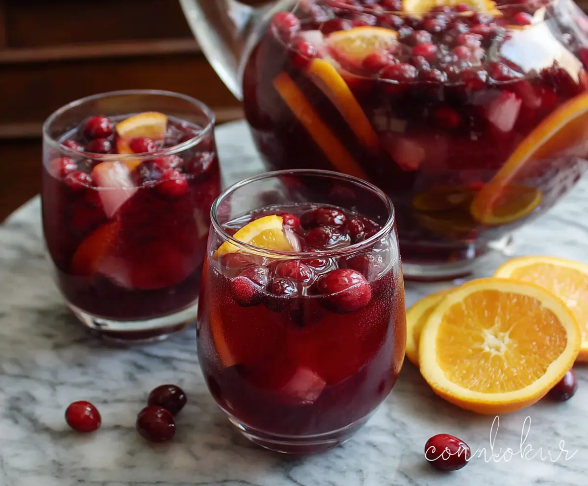 Sparkling Cranberry Mandarin Sangria Punch