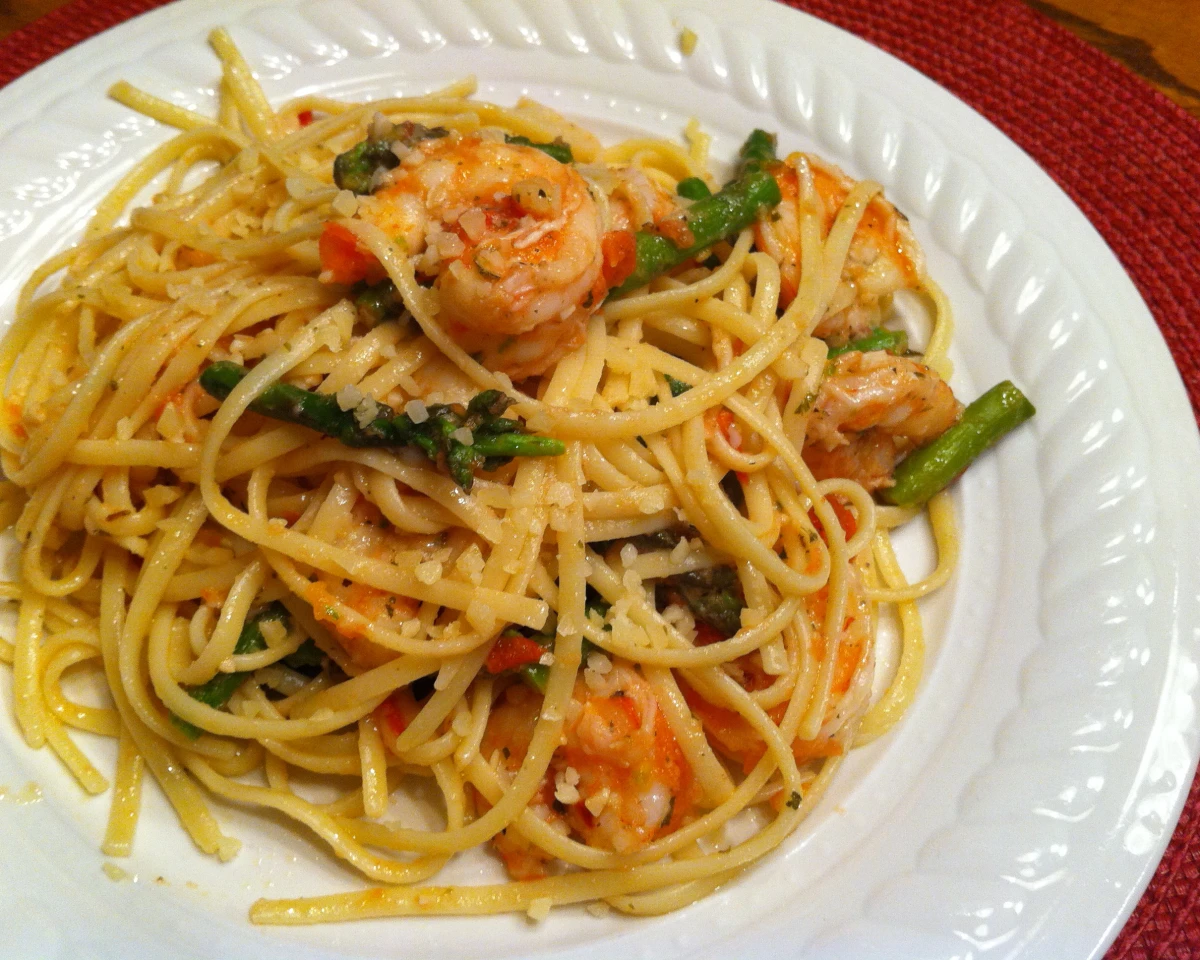 Aperol-Sherry Pasta with Asparagus & Parmesan