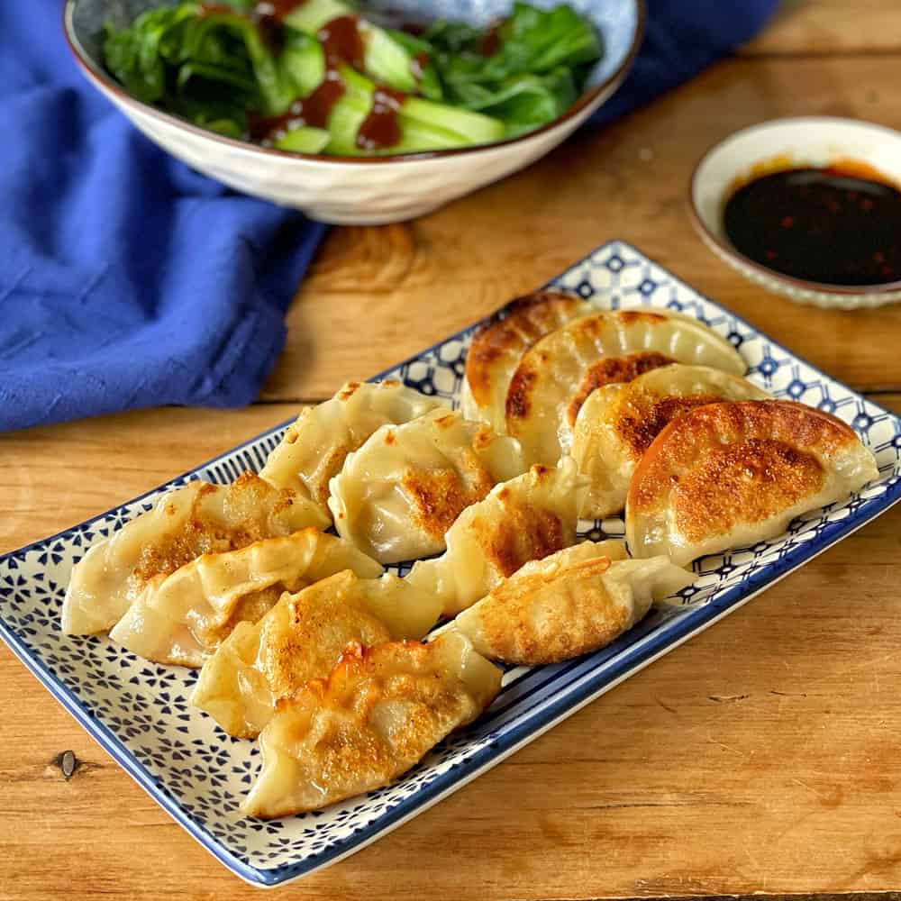 Pan-Fried Pork Dumplings with Ginger and Scallion