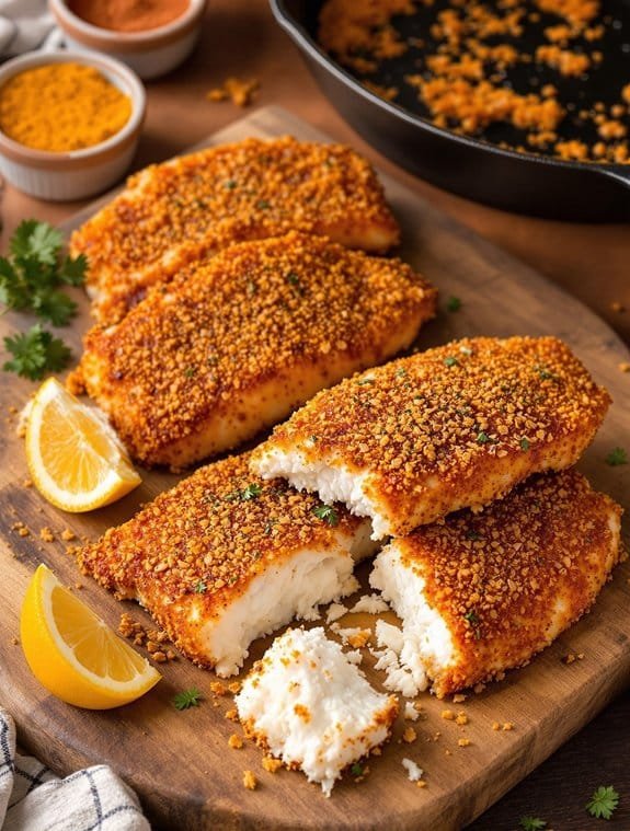 Pan-Seared Catfish with Garlic Butter and Cajun Spices