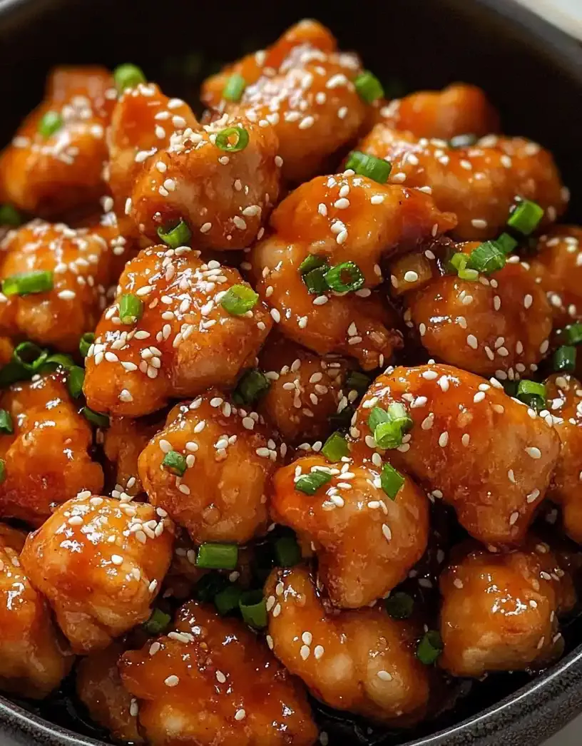 Stir-Fried Chicken with Honey Soy Glaze and Sesame Seeds