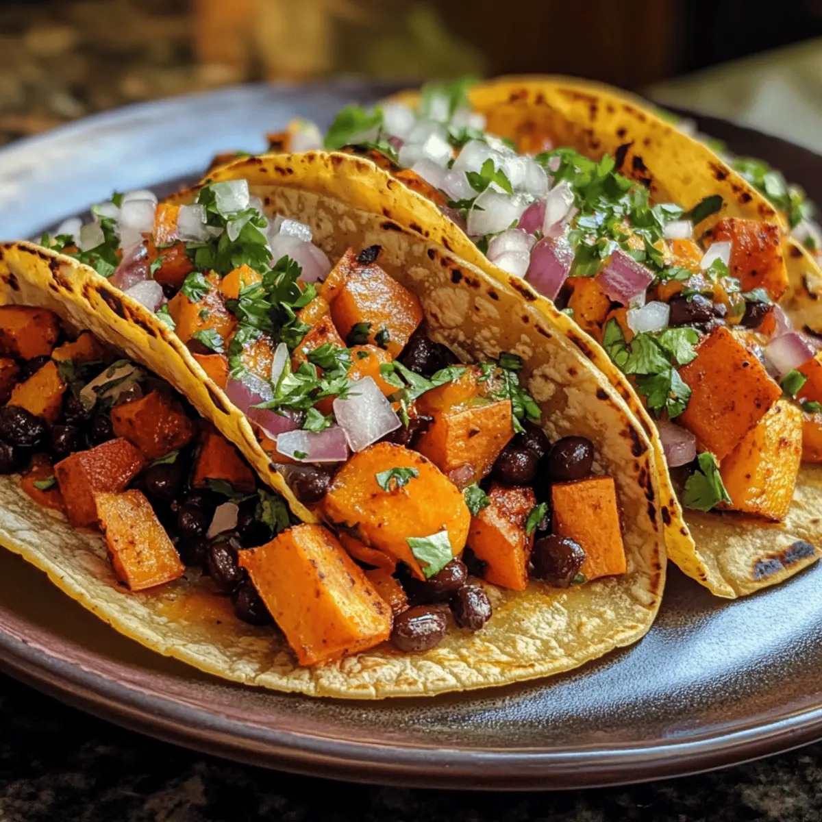 Commemorative Spiced Sweet Potato and Black Bean Tacos