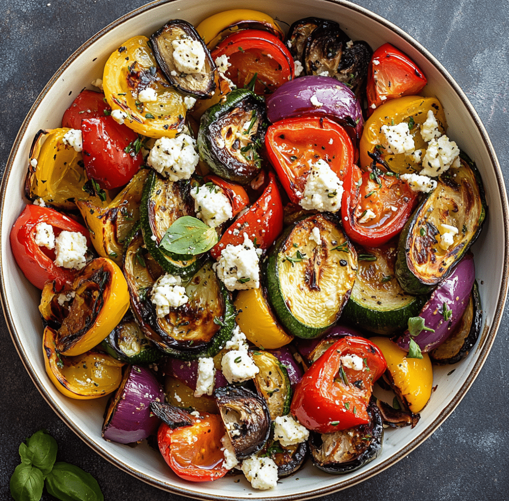 Oven-Roasted Mediterranean Regional Vegetables with Feta