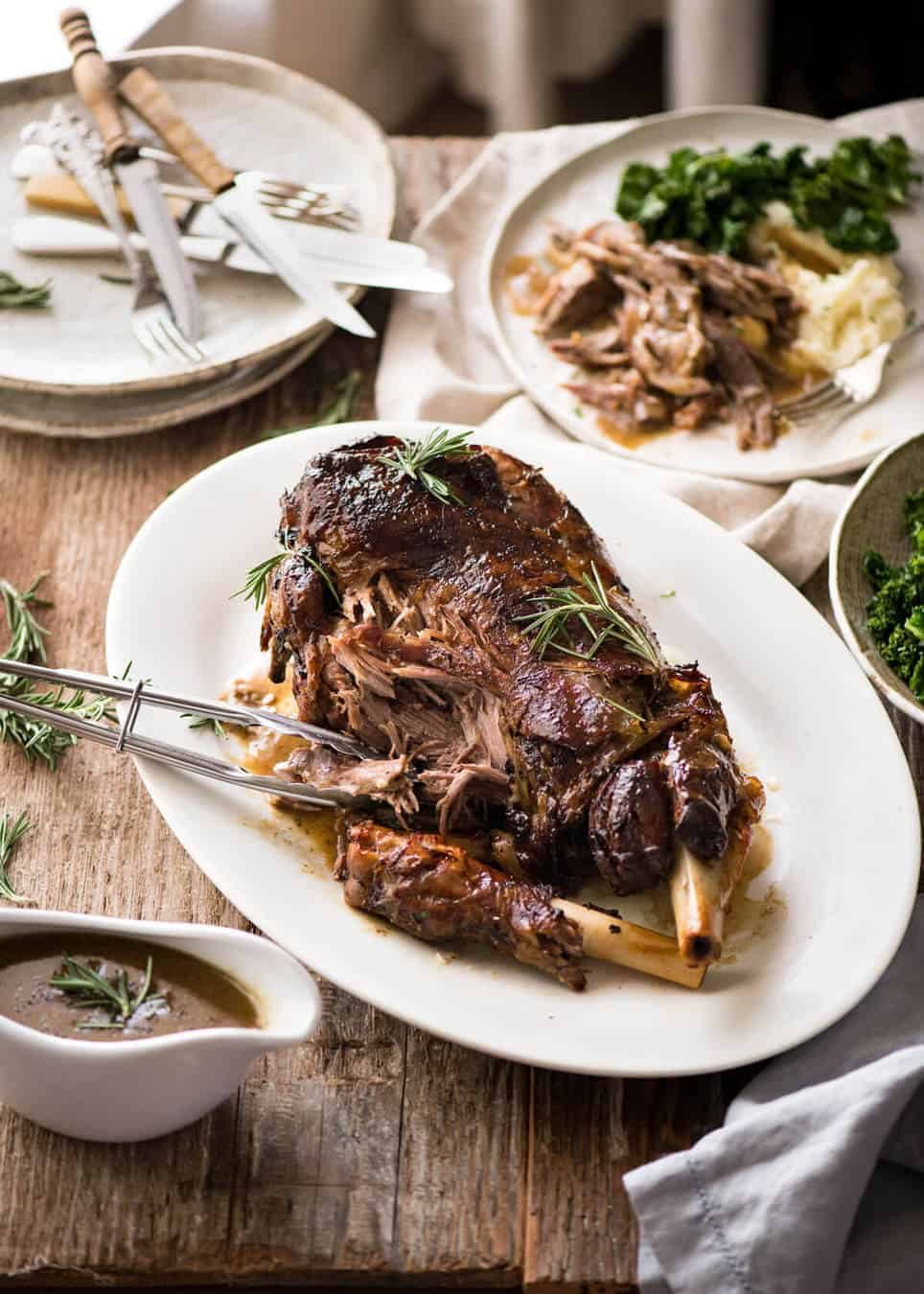 Slow-Roasted Lamb with Bush Tomato Chutney