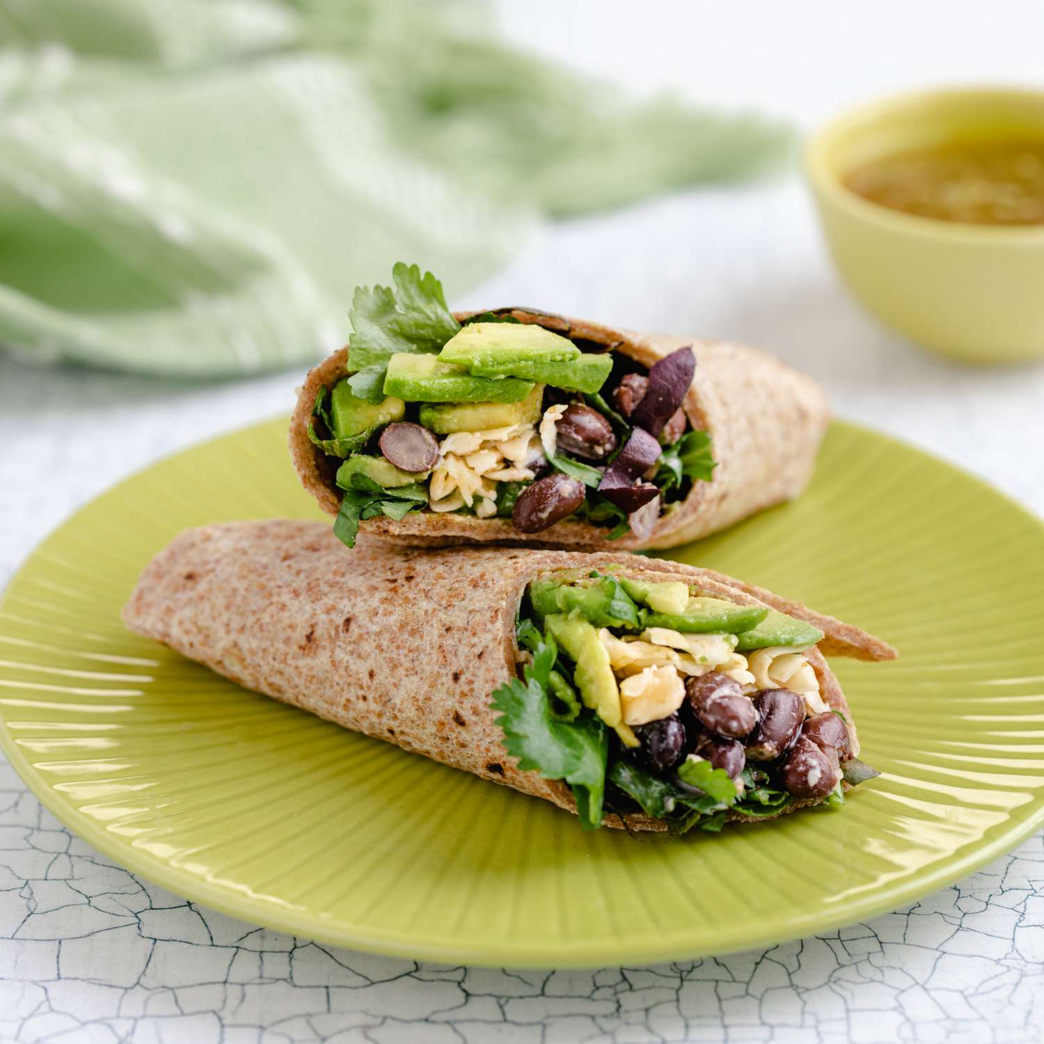 No-Bake Avocado and Black Bean Wraps