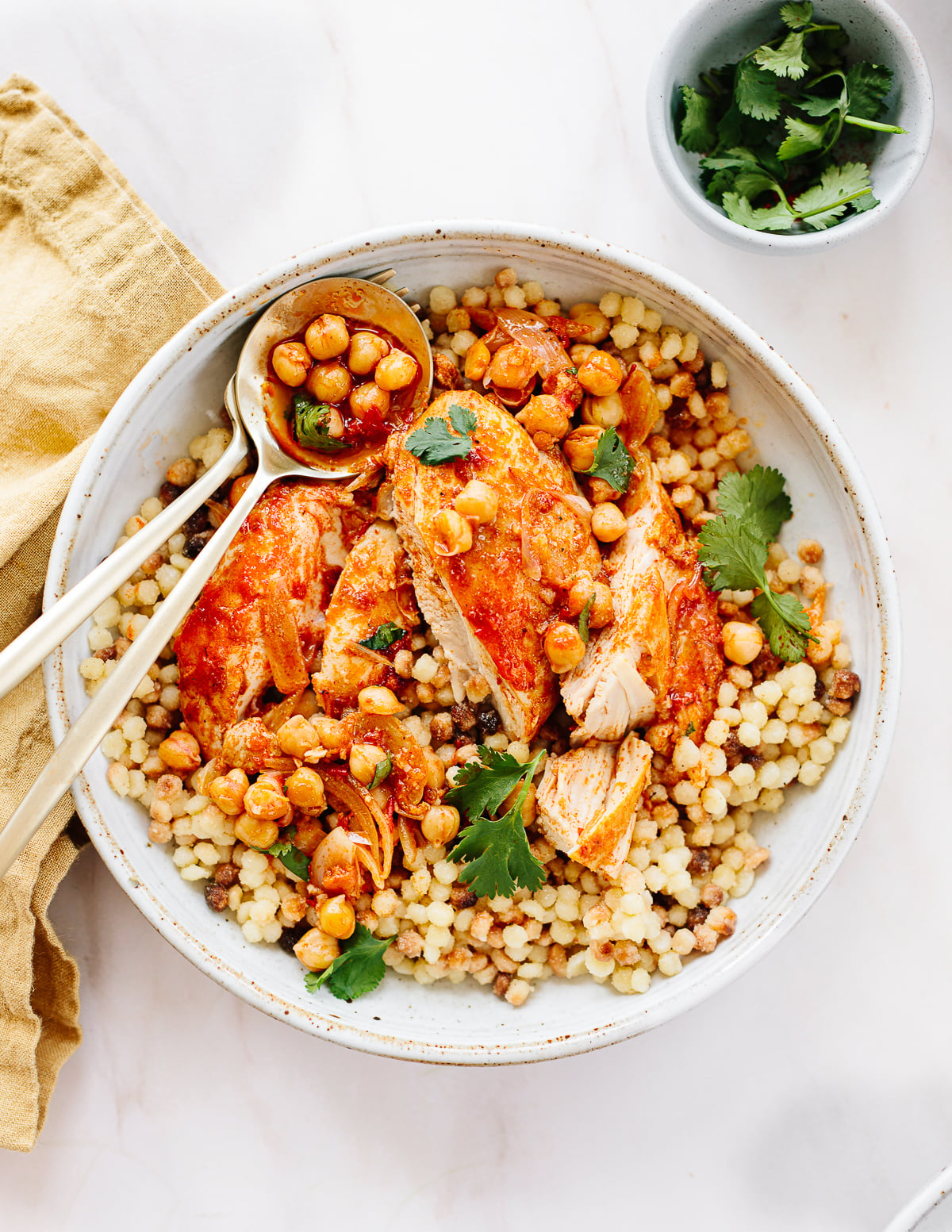 One-Pot Harissa Chicken with Chickpeas and Roasted Tomatoes