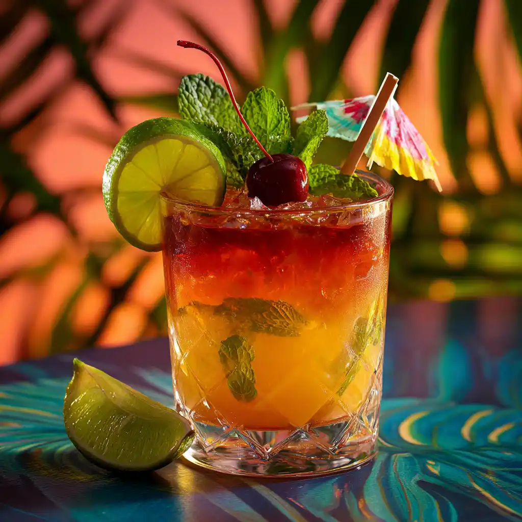Cinnamon-Infused Mai Tai with Fresh Citrus