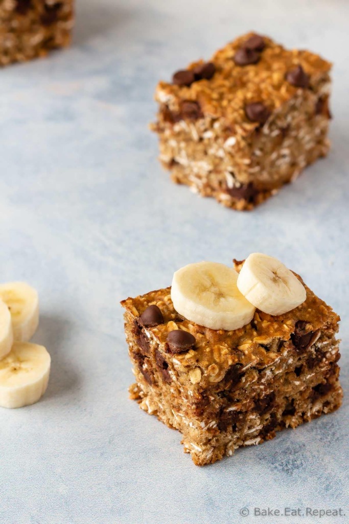 No-Bake Chocolate Banana Oat Bars for Kids