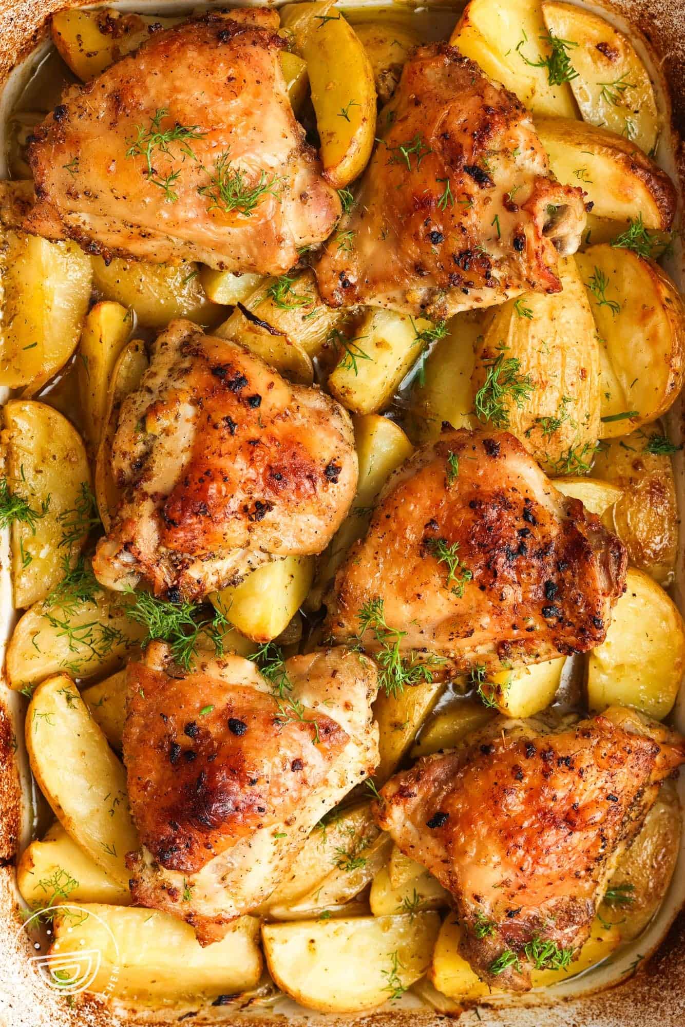 Slow-Roasted Greek Lemon Chicken with Potatoes and Oregano