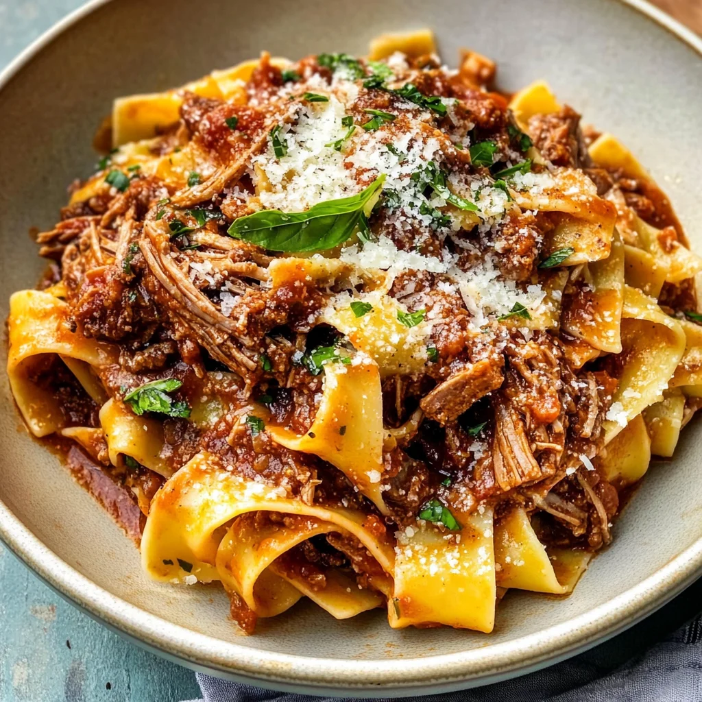 Slow-Cooked Kangaroo Ragu with Macadamia Nut Pesto