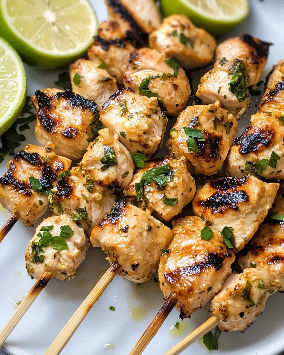 Grilled Citrus-Rosemary Chicken Skewers