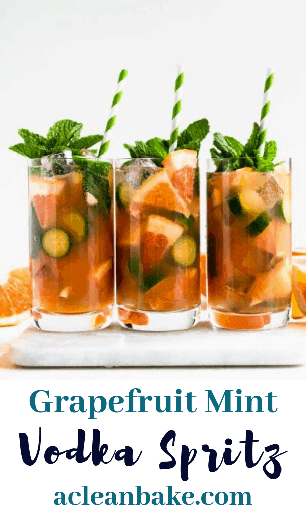Vodka Citrus Spritz with Fresh Mint