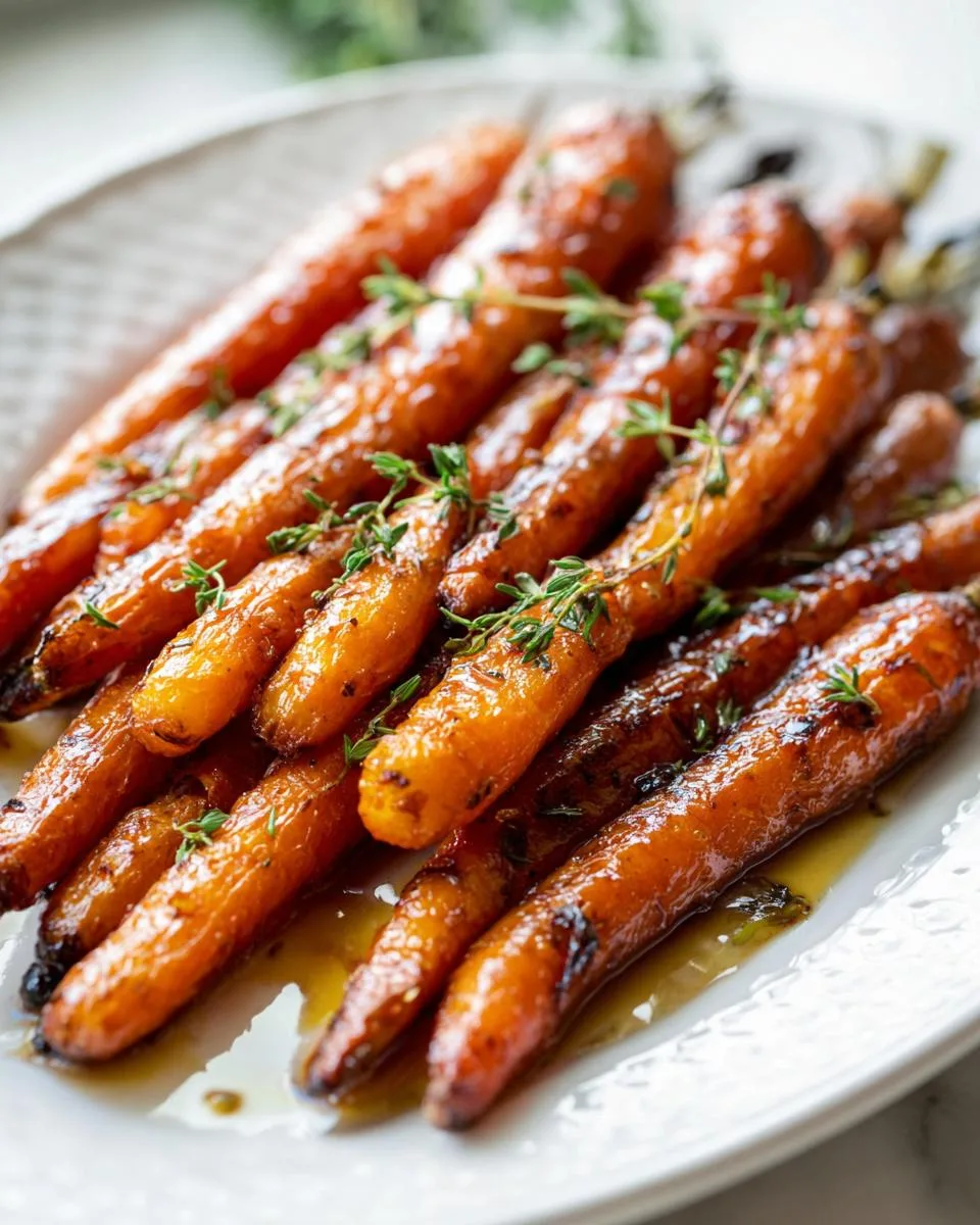 Maple-Glazed Roasted Carrots with Rosemary and Sea Salt