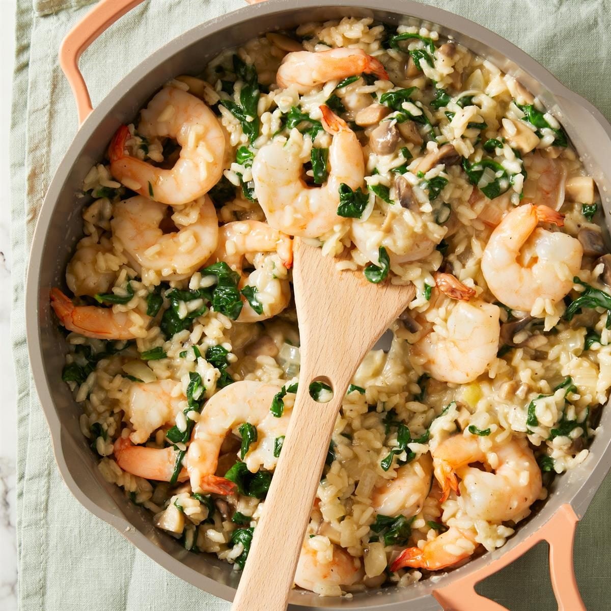 Italian-Style Shrimp and Spinach Risotto