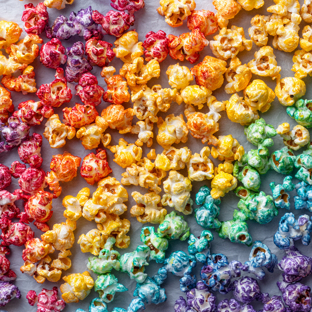 Arcade-Inspired Rainbow Popcorn Snack Mix