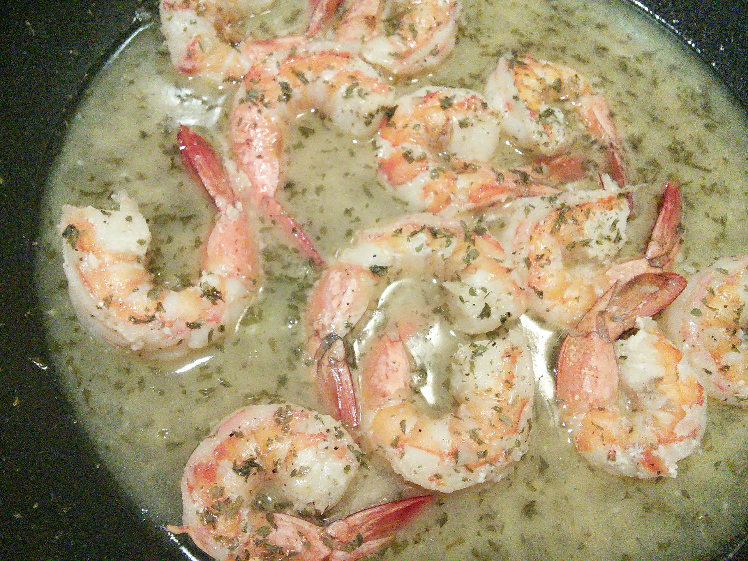 Sautéed Shrimp with Garlic, White Wine, and Fresh Herbs