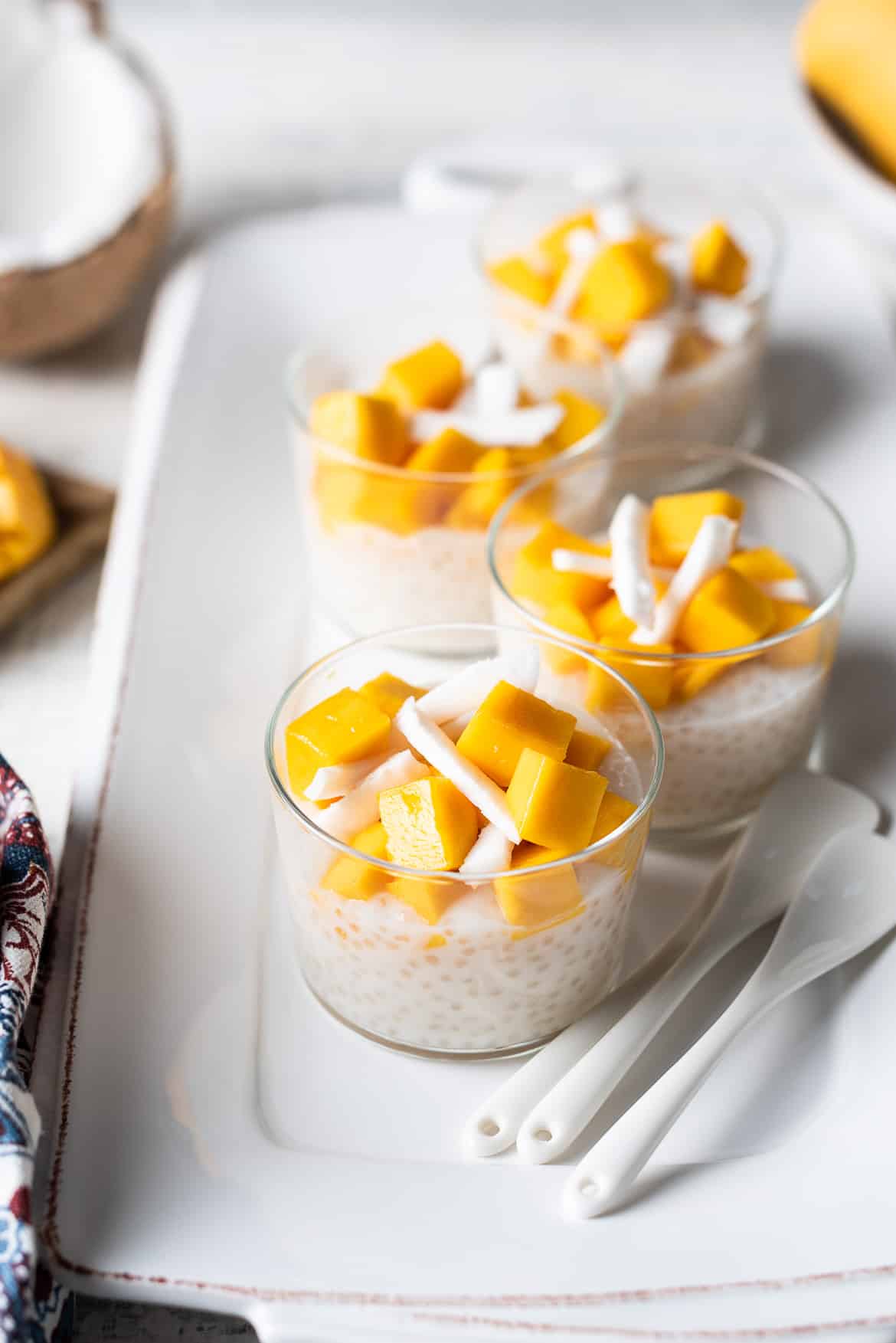 No-Bake Mango Coconut Tapioca Pudding
