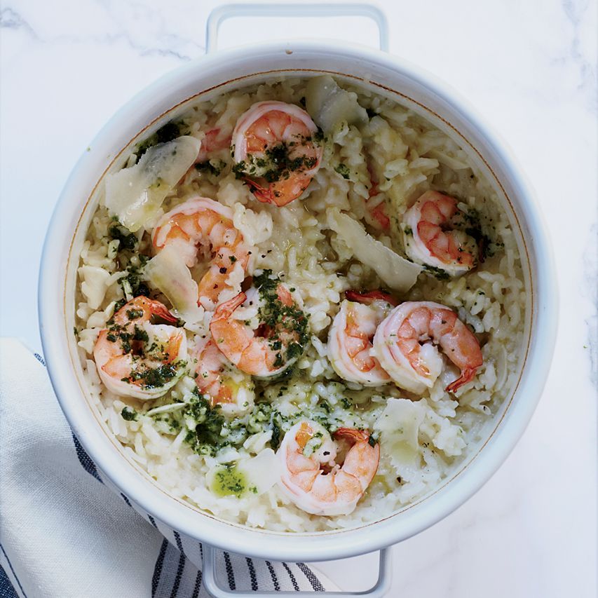 Italian Herb-Baked Seafood Risotto