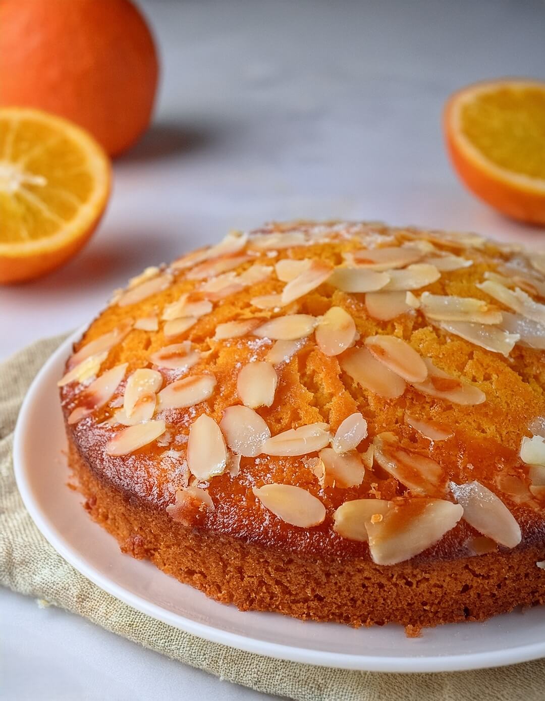 Orange Almond Layered Citrus Cake
