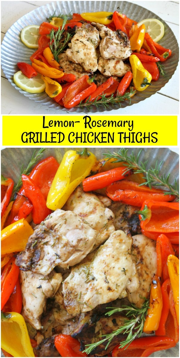 Grilled Lemon-Pepper Chicken Thighs with Rosemary