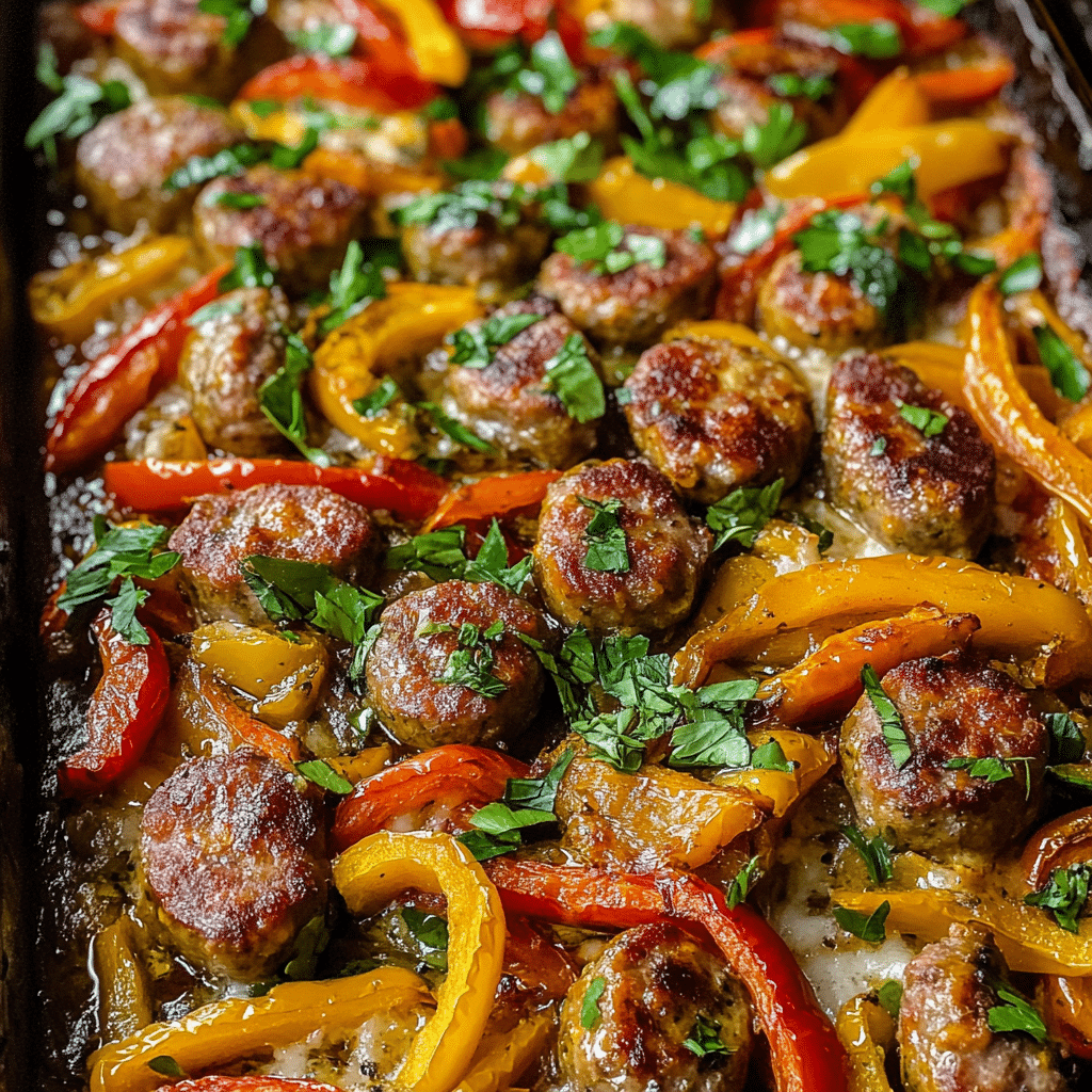 Wood Oven-Baked Italian Sausage and Peppers with Rosemary