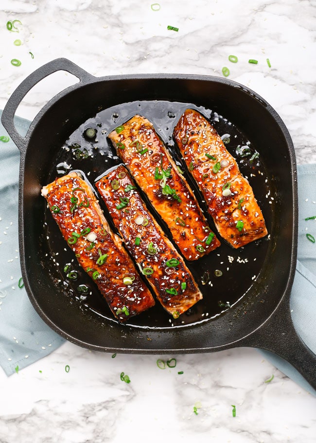 Pan-Seared Salmon with Maple-Soy Glaze and Ginger Rice