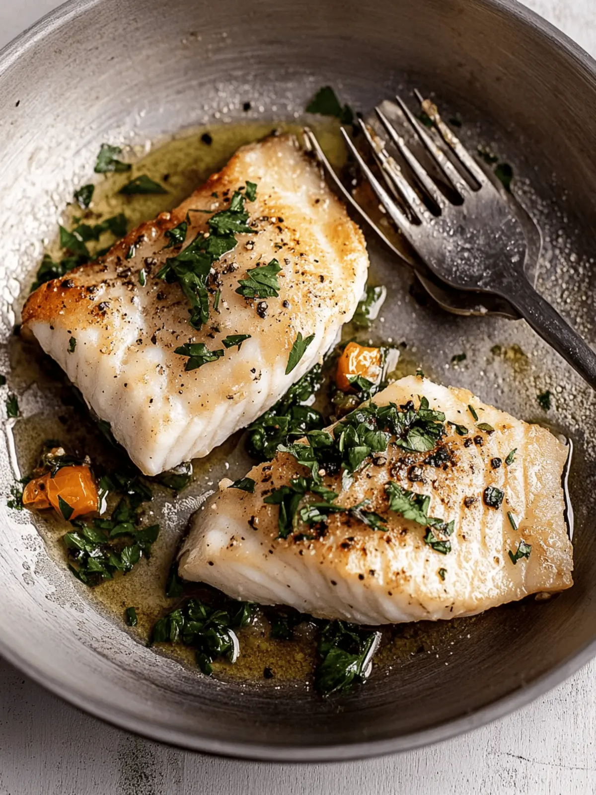 Pan-Seared Lake Michigan Whitefish with Lemon Parsley Butter