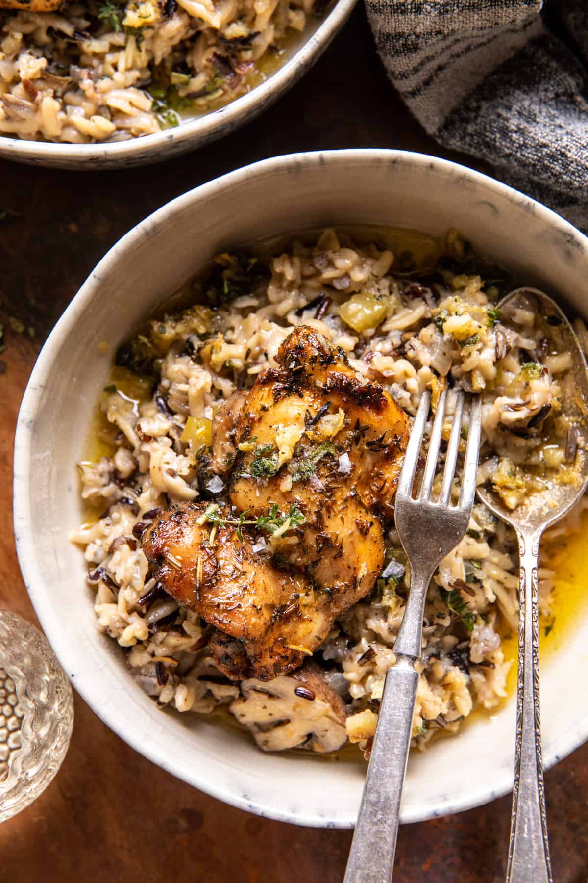 Sautéed Chicken with Wild Rice and Roasted Root Vegetables