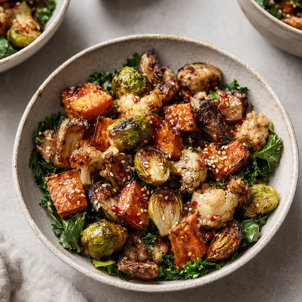 Fallout Veggie Bowls with Spicy Sesame Glaze