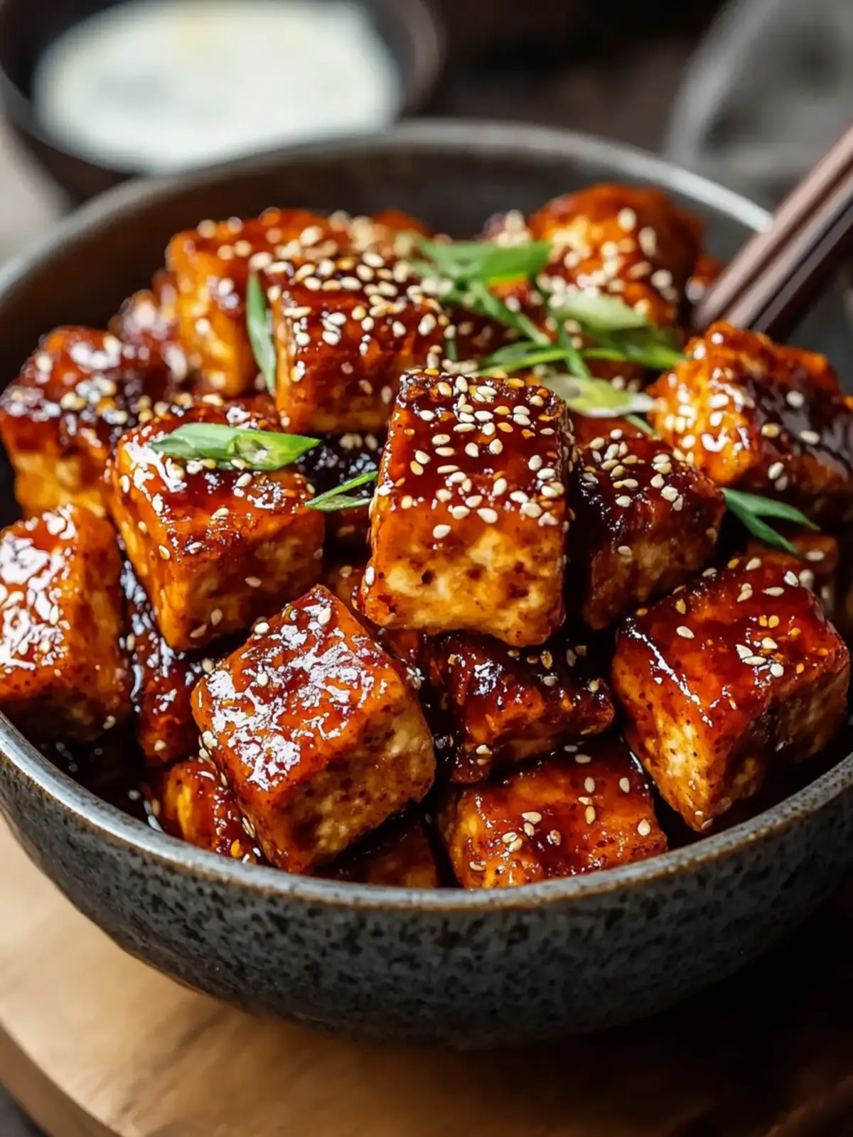 Crisp Korean-Style Tofu Stir Fry with Gochujang Glaze