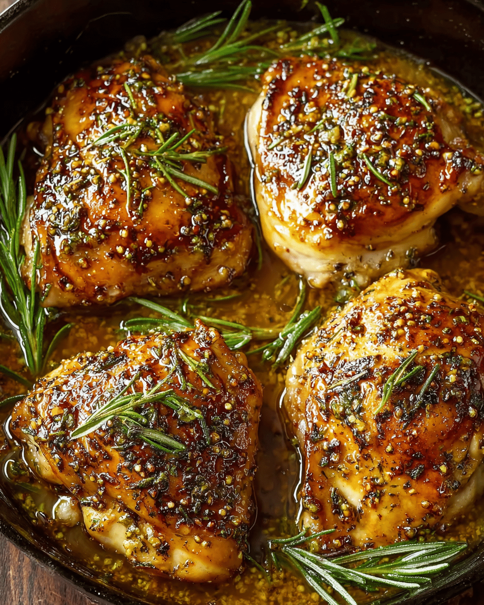 Honey-Dijon Roasted Chicken with Garlic and Rosemary