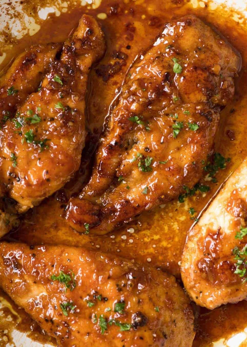 Pan-Seared Chicken with Honey Garlic and Soy Glaze