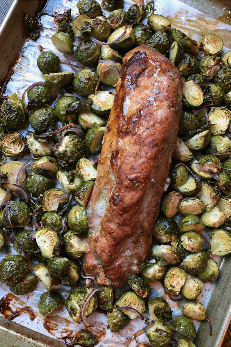 Sheet Pan Roasted Michigan Cherry and Pork Tenderloin