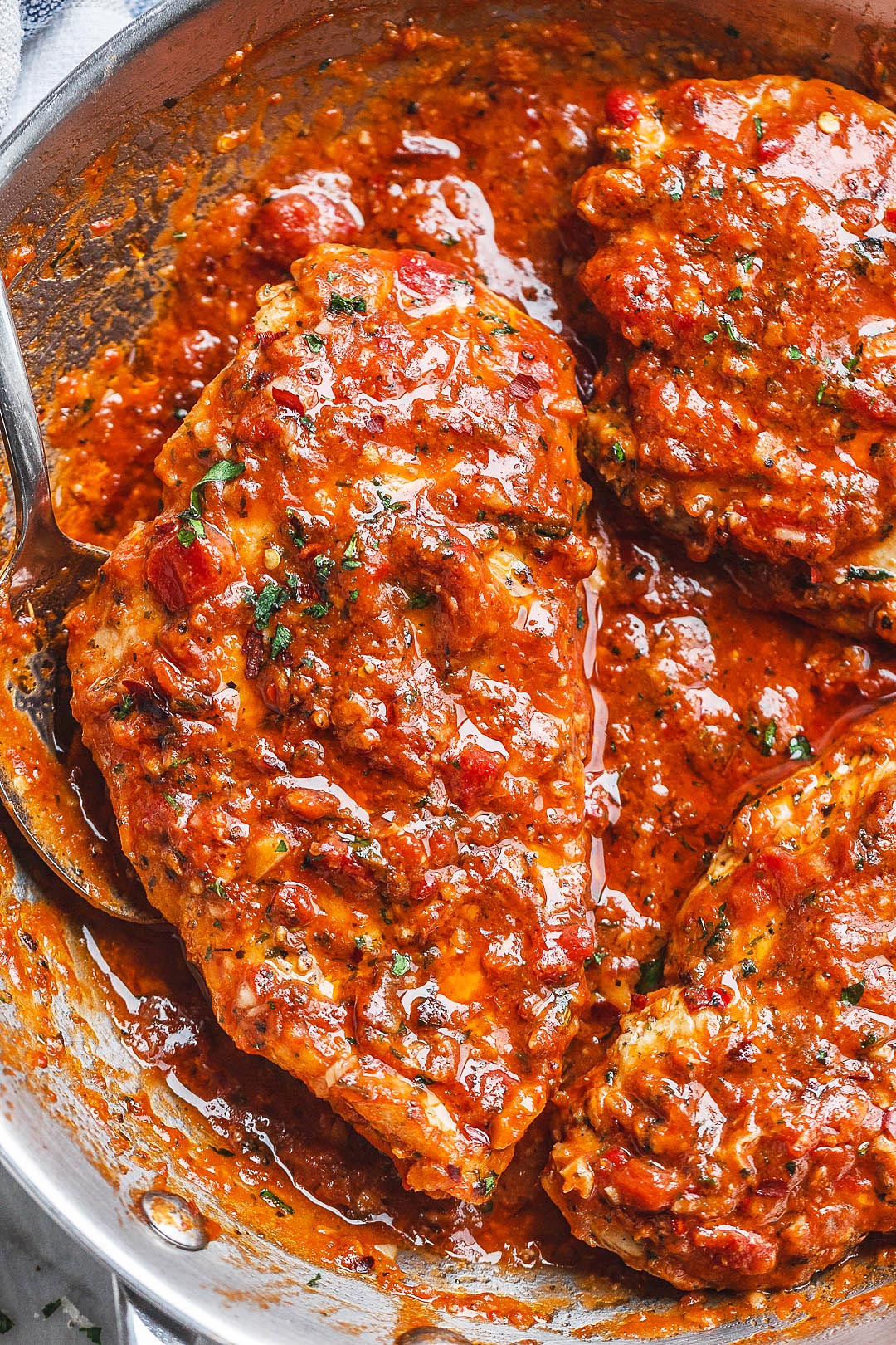 Pan-Seared Chicken with Spiced Arsenal-Inspired Red Pepper Sauce