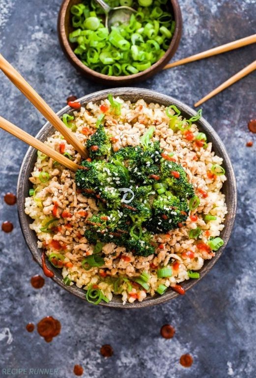 Cauliflower Rice Stir-Fry with Ground Turkey and Ginger