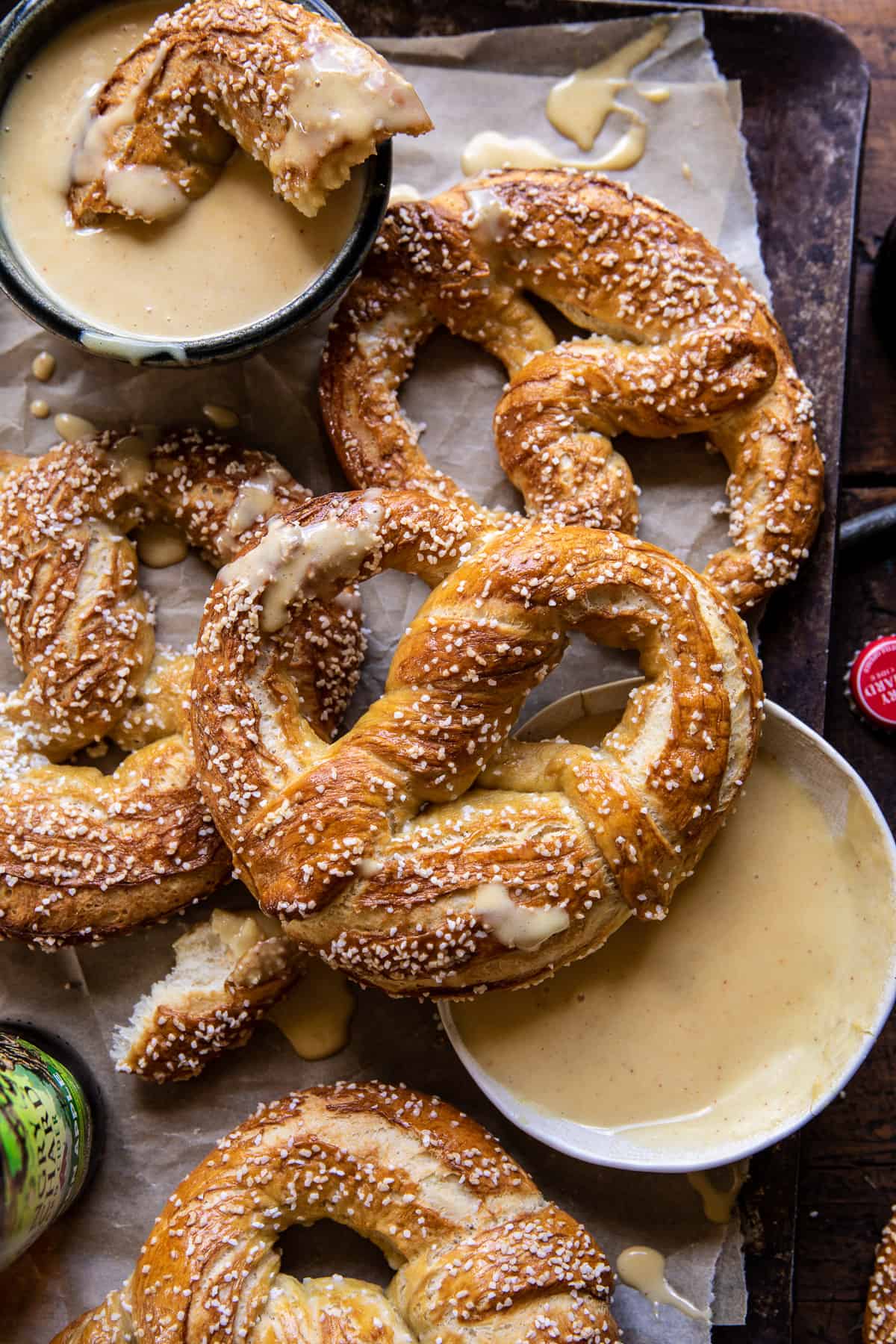 Detroit-Style Soft Pretzels with Mustard Dipping Sauce